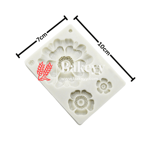 Flower Design Fondant and gum paste Mould - Bakeyy.com - India - Flower Design Fondant and gum paste Mould - Default Title