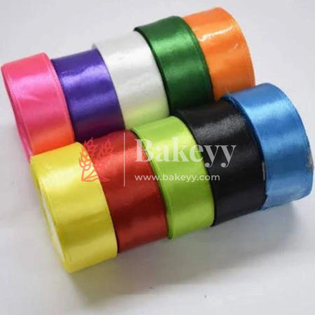 Cloth Satin ribbon for decoration | Gift wrapping | School project works | Opening ribbon | Multi-purpose use - Bakeyy.com - India - Cloth Satin ribbon for decoration | Gift wrapping | School project works | Opening ribbon | Multi-purpose use - Cream