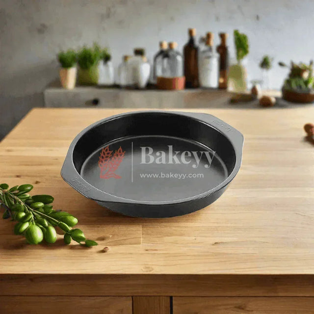 Non-Stick Round Cake Pan || Premium Baking Tin with Easy Grip Handles || - Bakeyy.com - India - Non-Stick Round Cake Pan || Premium Baking Tin with Easy Grip Handles || - Default Title