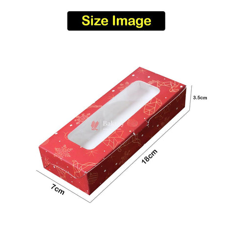 2 Brownie Box Christmas Red | With Window - Bakeyy.com - India - 2 Brownie Box Christmas Red | With Window - Pack of 10