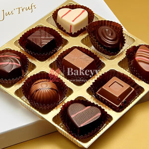 96 Elegant Gold Plastic Tray with Square Cavities for Confectionery and Packaging - Bakeyy.com - India - 96 Elegant Gold Plastic Tray with Square Cavities for Confectionery and Packaging - Default Title