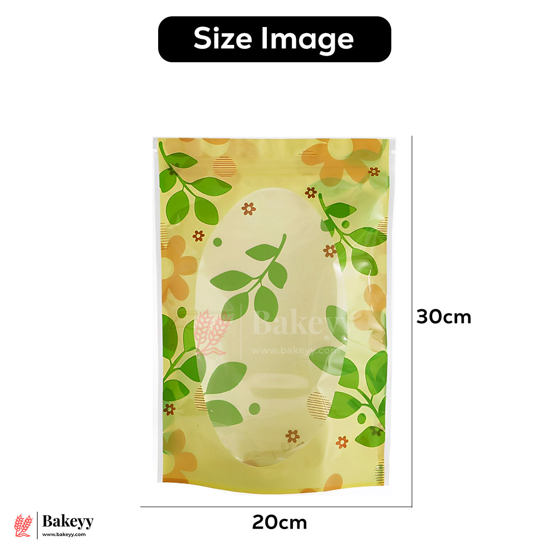 2 kg | Zip Lock Pouch | Printed With Window | 20x30 CM | Standing Pouch |  Pack of 100