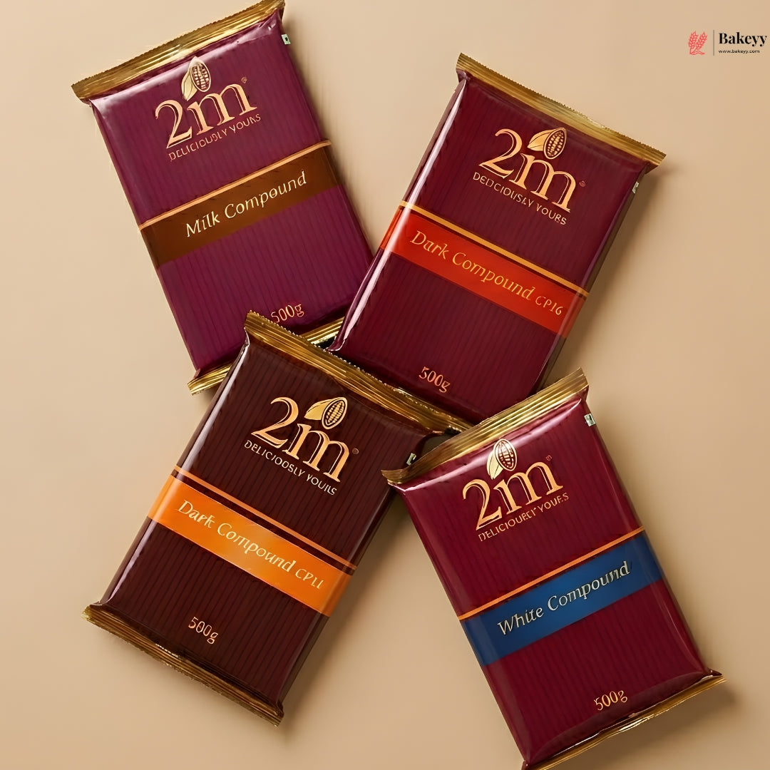 2M Compound Bar | Milk, Dark & White Variants | 500g | Pack of 1