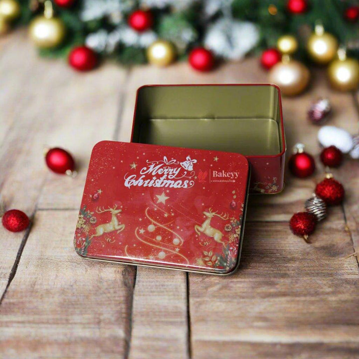 Red and Gold | Elegant Christmas Decorative Tin Box | Gift Box | Chocolate Box | Cookie Box | Luxury Box | Pack of 6 | - Bakeyy.com - India - Red and Gold | Elegant Christmas Decorative Tin Box | Gift Box | Chocolate Box | Cookie Box | Luxury Box | Pack of 6 | - Default Title