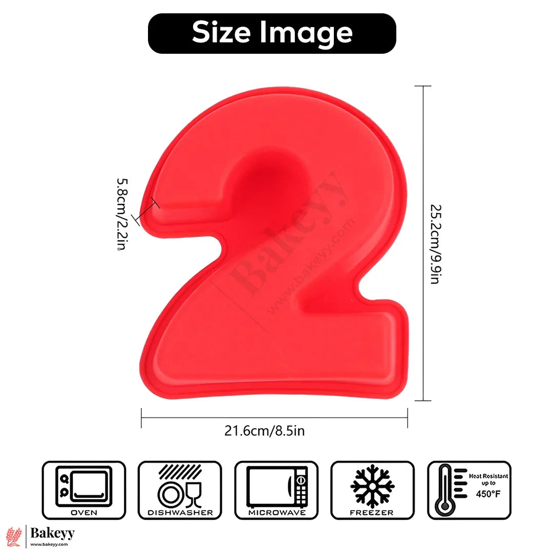 Silicone Number 2 Cake Mold – Non-Stick, Heat Resistant, Multipurpose Baking Mould  (Pack Of 1)
