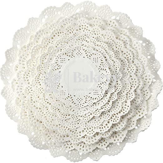 3.5 Inch Doilies Paper | Pack Of 100 | Round Decorative Paper Placemats for Desert | Tableware Decoration | Lace Doilys - Bakeyy.com