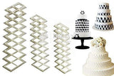 3 pcs Geometric Plunger Cutter Fondant Mould - Bakeyy.com - India - 3 pcs Geometric Plunger Cutter Fondant Mould - Default Title