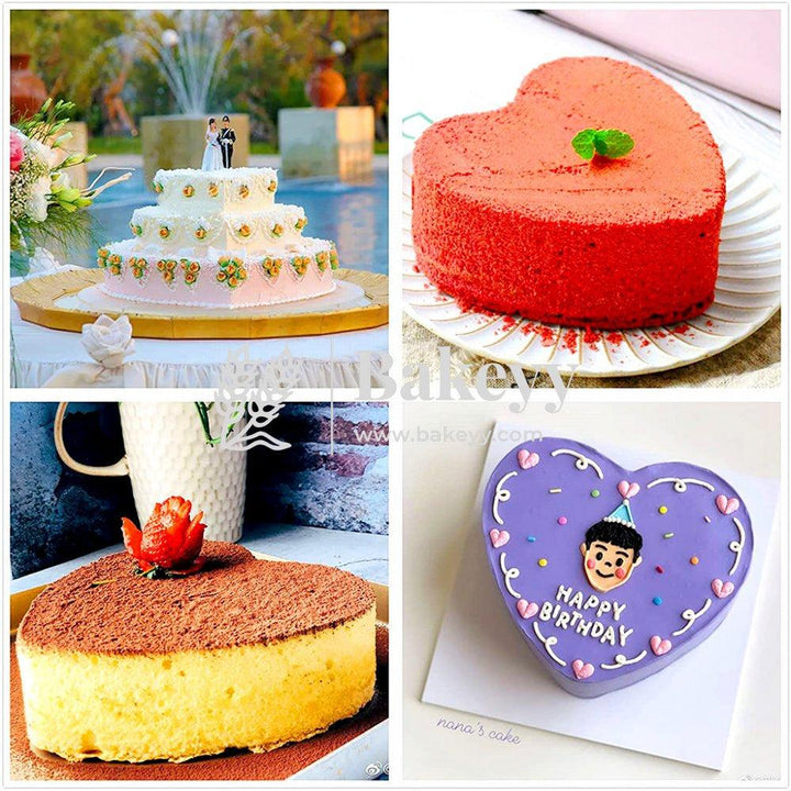 3 Pcs Heart Cake Mould | 20cm |22cm | 24cm - Bakeyy.com