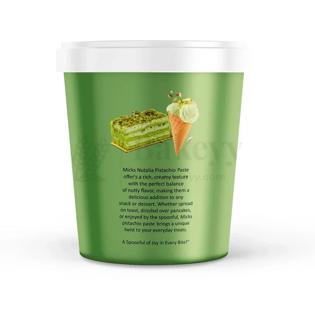 Micks Nutalia Pistachio Paste with kunafa | 1 Kg - Bakeyy.com - India - Micks Nutalia Pistachio Paste with kunafa | 1 Kg - Default Title