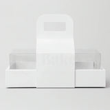 Double Wall Hamper Box with Fit in Transparent Lid and  Handle| Pack of 10