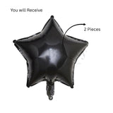 Black Star Foil Balloon| Pack of 2