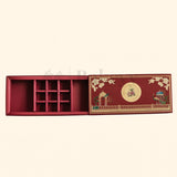 Red Peacock 2 Brownie and 9 cavity Slider Hamper Box| 1 Piece