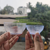 Round Plastic Sauce & Dip Bowl | D47 | Transparent Serving Bowl | 2 Size Options | Assorted Pack Sizes