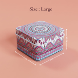 Square Mandala Print Tin Box | Mandala Print | Tin Box