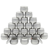 Silver Candle Tin Box | Empty Decorative Tin Box | Candy Box | Gift Box | Pack Of 12