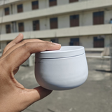 White Metal Candle Tin Box With Lid | Empty Decorative Tin Box | Candle Tin Box | Pack of 8