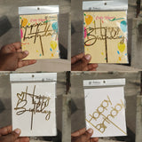 5 Inch Acrylic Cake Topper | Decorative Cake Topper for Celebrations | Assorted designs | Set 1 | Pack of 5