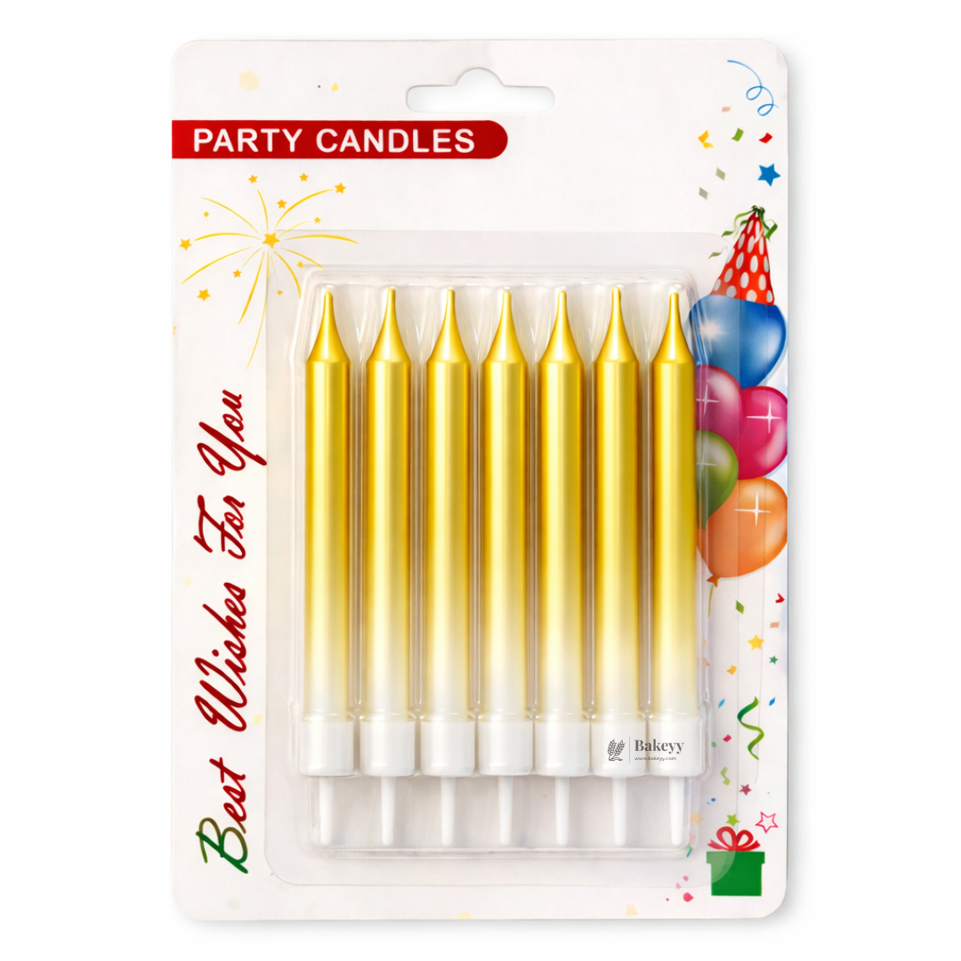 Dual Tone Metallic Candles | Glitter Candles | Birthday Decor