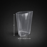 Clear Plastic Dessert Cup | Tall Triangle Shape | D31 | Pack of 30