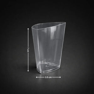Clear Plastic Dessert Cup | Tall Triangle Shape | D31 | Pack of 30 - Bakeyy.com - India - Clear Plastic Dessert Cup | Tall Triangle Shape | D31 | Pack of 30 - Default Title 240.00