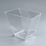 Clear Square Dessert Cup | Tapered Finish | Pack of 25
