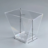 Clear Square Dessert Cup | Tapered Finish | Pack of 25