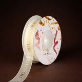 Decorative Organza Ribbon Rolls with Gold Foil Prints | Multiple Designs Options | Pack of 1 - Bakeyy.com - India - Decorative Organza Ribbon Rolls with Gold Foil Prints | Multiple Designs Options | Pack of 1 - Design 1 190.00