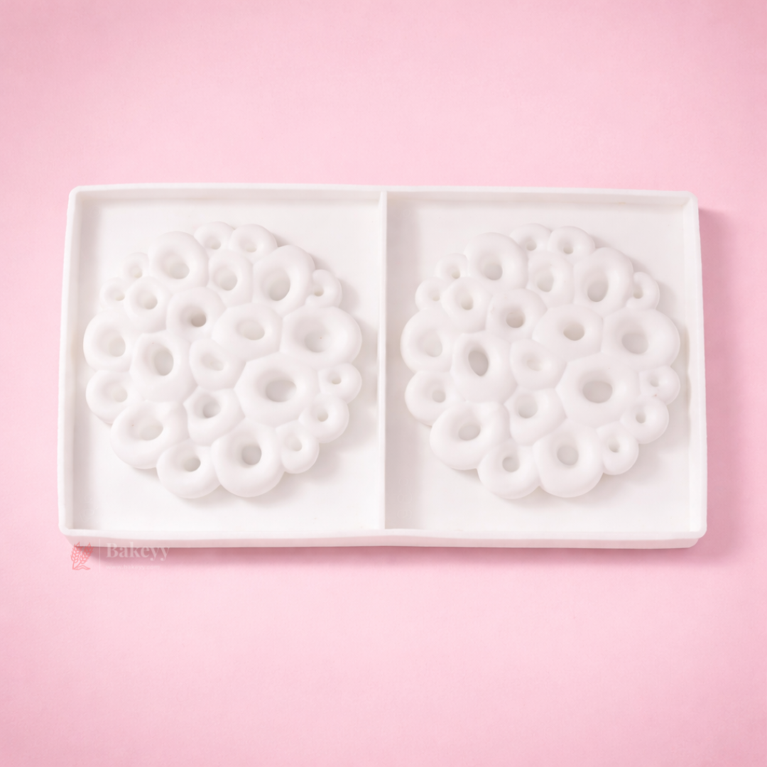 Silicone Bubble Patter Silicone Mould | Chocoalte and Dessert Mould | 2 Cavities | 1 Piece