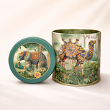Elephant & Camel Printed Decorative Metal Tin Box | 1 Piece