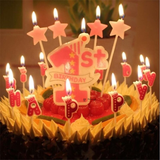 First Birthday Cake Candle | Pink & Blue | 1 Piece