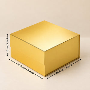 Premium Gold Collapsible Hamper Box with Magnetic Lid | Pack of 1