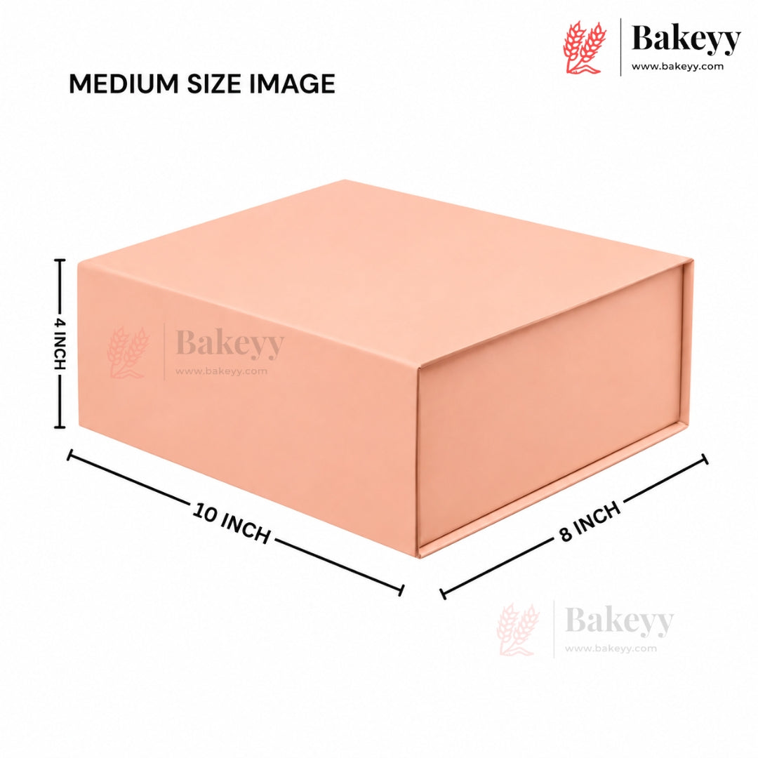 Premium Peach Colour Collapsible Magnetic Lid Gift Box - Pack of 1