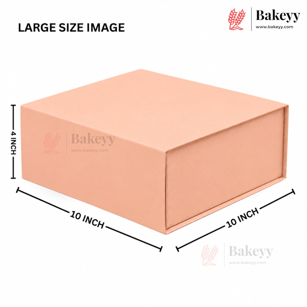 Premium Peach Colour Collapsible Magnetic Lid Gift Box - Pack of 1