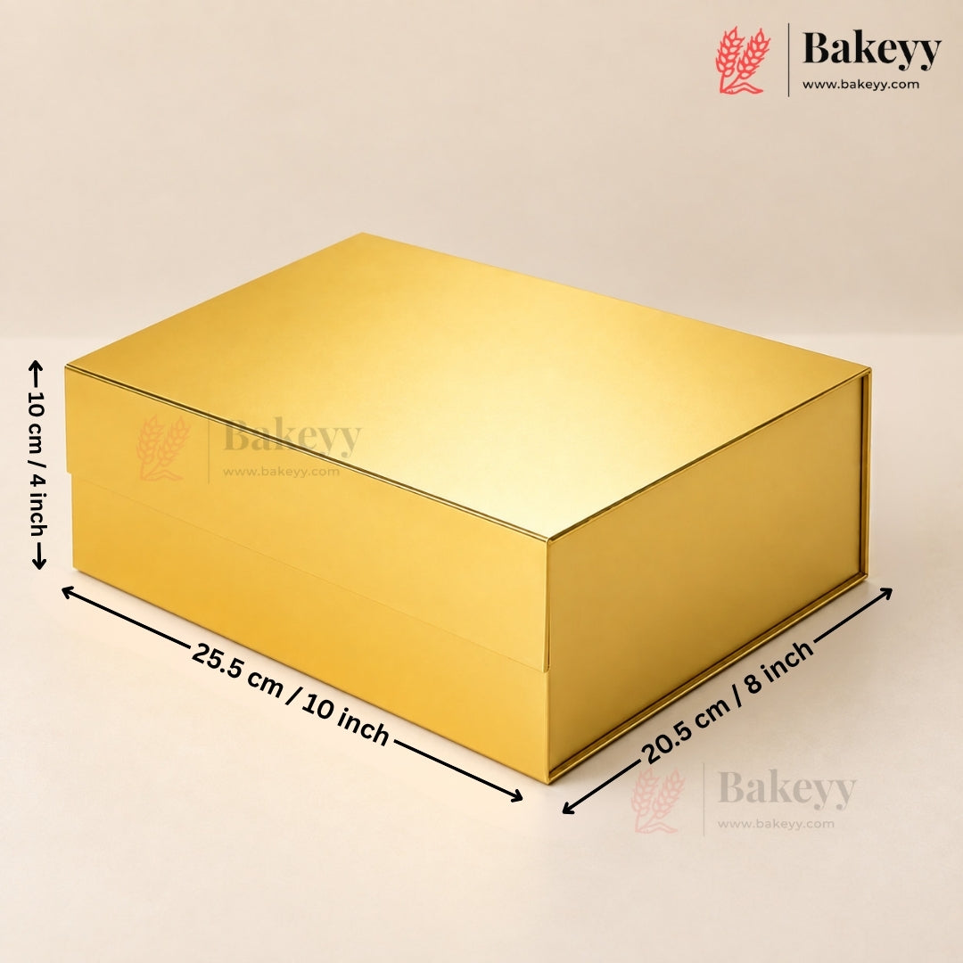 Premium Gold Collapsible Hamper Box with Magnetic Lid | Pack of 1