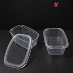 350ml Clear Oval Plastic Dessert Container with Lid | Pack of 50