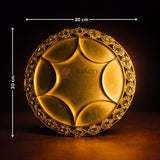 30 cm | Luxurious Gold-Plated 6-Partition Serving Tray | Pack of 1