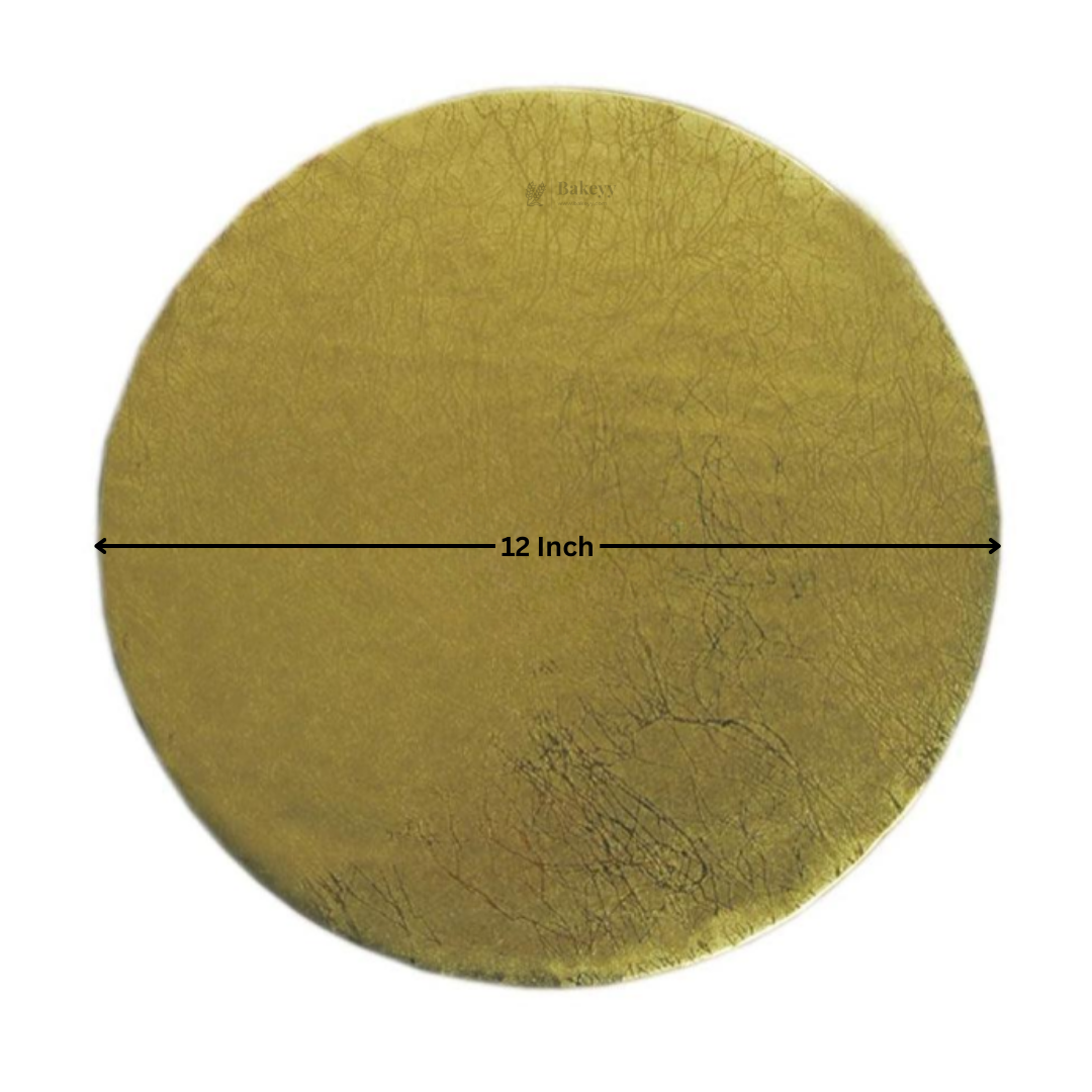 Round Drum Cake Board | Heavy Duty Cake Base | Gold, Black and White