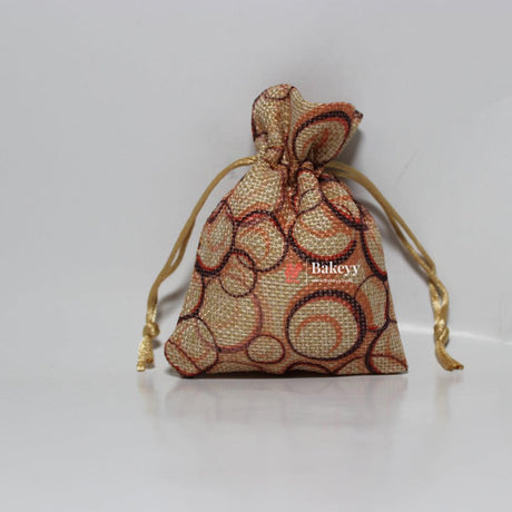 8x10 CM | Orginal Printed | Printed Potli Jute Bag | Gift Return Gifts Bags | Drawstring Bags | Pack Of 10 - Bakeyy.com - India - 8x10 CM | Orginal Printed | Printed Potli Jute Bag | Gift Return Gifts Bags | Drawstring Bags | Pack Of 10 - Default Title