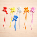 32 cm Printed Pattern Pull Up Gift Ribbon Bow | Easy Self-Tie Decorative Ribbon for Gift Wrapping & Hampers | Multiple Designs Available | Pack of 10