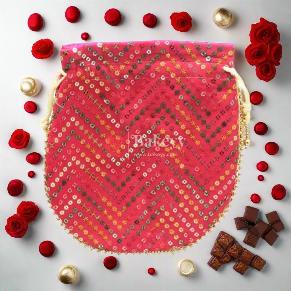 20x24 CM Fancy Potli Bag Return Gifts For Ladies MultiColour - Bakeyy.com - India - 20x24 CM Fancy Potli Bag Return Gifts For Ladies MultiColour - Default Title