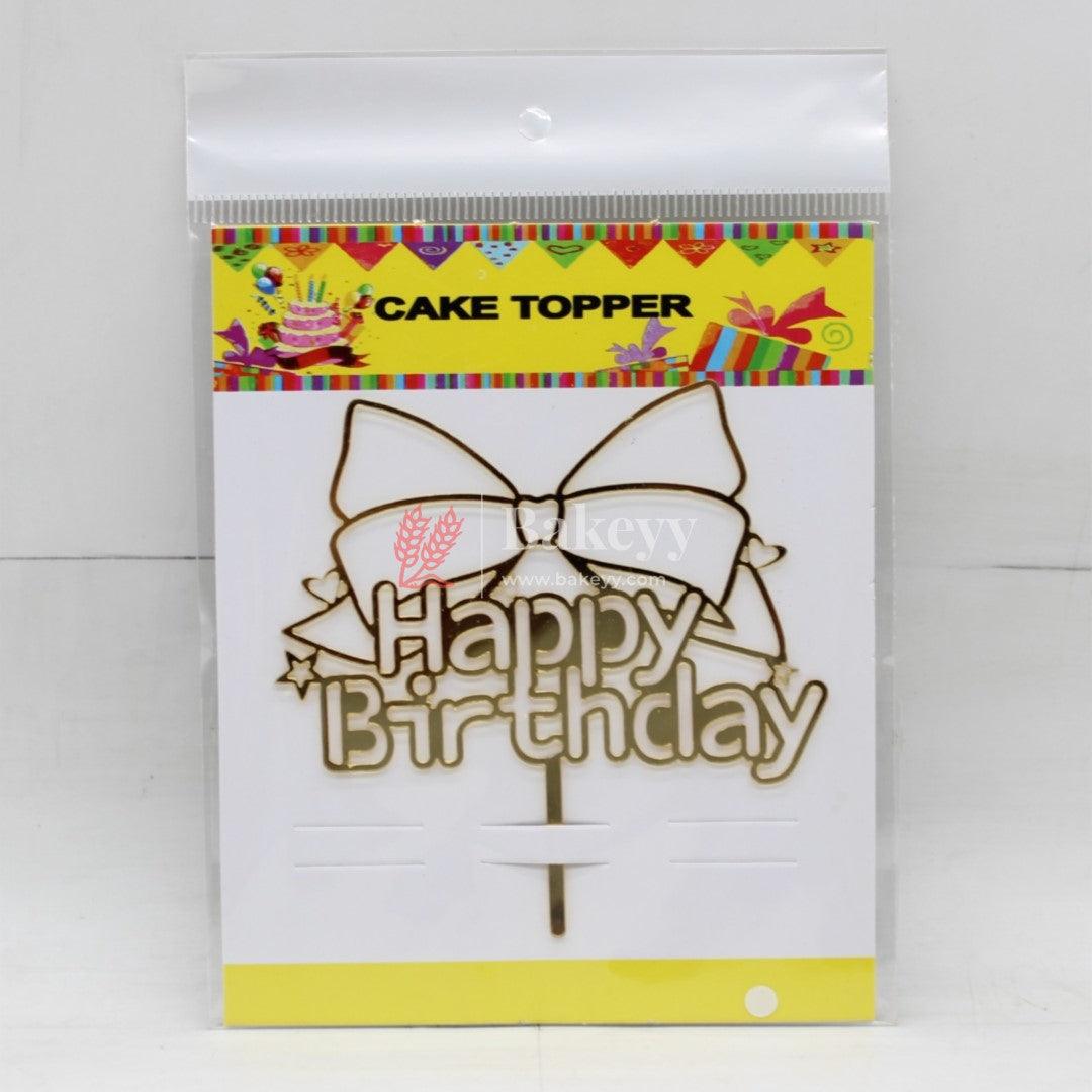 4" inch Happy Birthday Cake Topper - Bakeyy.com - India - 4" inch Happy Birthday Cake Topper - Default Title