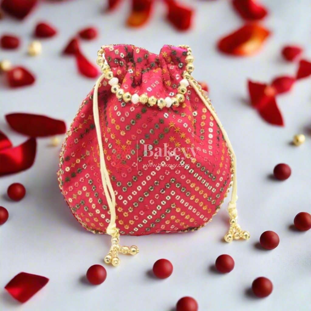 20x24 CM Fancy Potli Bag Return Gifts For Ladies MultiColour - Bakeyy.com - India - 20x24 CM Fancy Potli Bag Return Gifts For Ladies MultiColour - Default Title