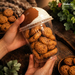 350ml Cookie Cup With Dome Lid | Transparent Dessert Packaging Jar| Pack of 50