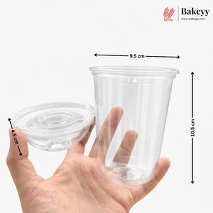 350ml | Cookie Cup With Dome Lid | Transparent Dessert Packaging Jar | Pack of 50