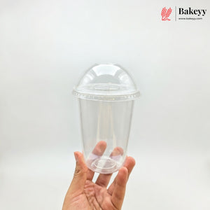 350ml | Cookie Cup With Dome Lid | Transparent Dessert Packaging Jar | Pack of 50
