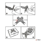 35 cm Printed Pattern Pull Up Gift Ribbon Bow | Easy Self-Tie Decorative Ribbon for Gift Wrapping & Hampers | Multiple Designs Available | Pack of 10