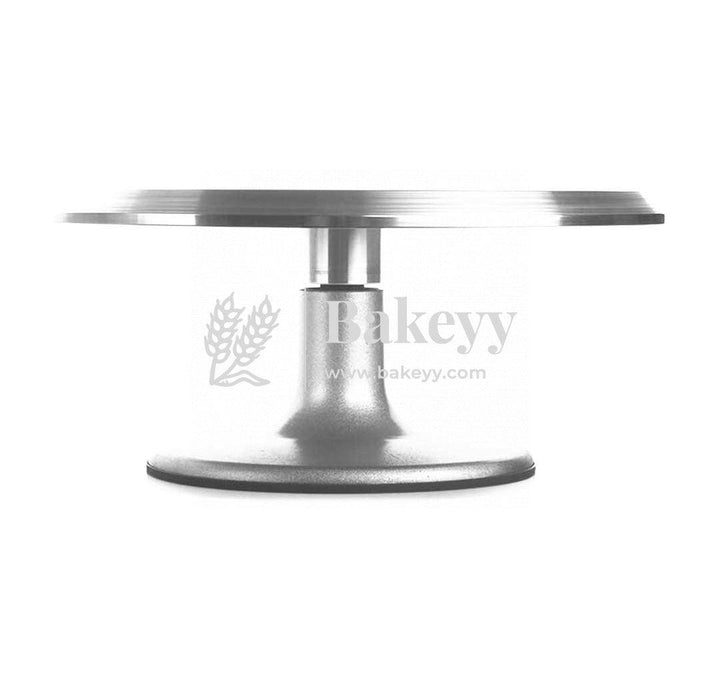 360 Rotating Cake Turn Table 12Inch, Metal Turntable - Bakeyy.com