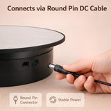 360° Electric Mirror Turntable with Dual Power Option | USB & D Battery | 2–4 RPM Rotating Display Stand | Pack of 1