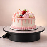 360° Electric Mirror Turntable with Dual Power Option | USB & D Battery | 2–4 RPM Rotating Display Stand | Pack of 1