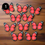 10 Pcs Butterfly Decoration Topper | 3D Butterfly Party Decorations - Bakeyy.com - India - 10 Pcs Butterfly Decoration Topper | 3D Butterfly Party Decorations - Red